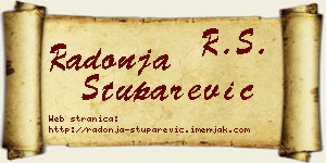 Radonja Stuparević vizit kartica